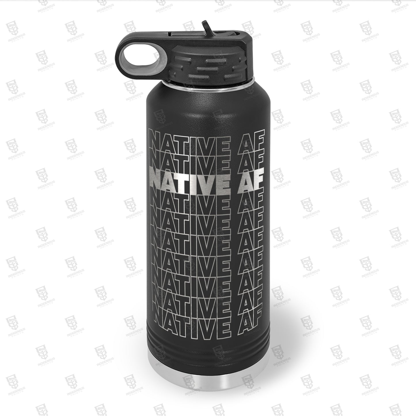 Native AF - 40 oz Water Bottle Tumbler