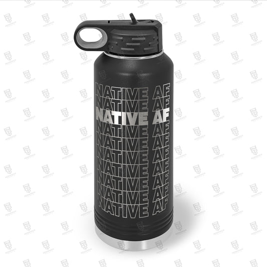 Native AF - 40 oz Water Bottle Tumbler