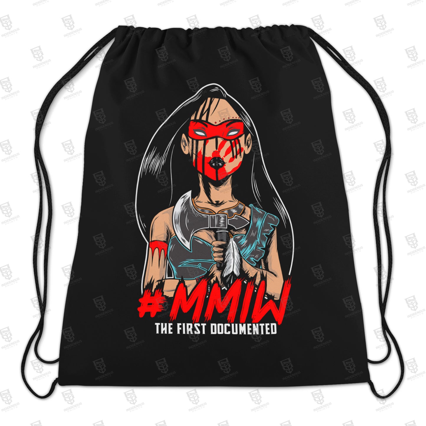 Drawstring Canvas Backpack - Pocahontas is the first documented MMIW case